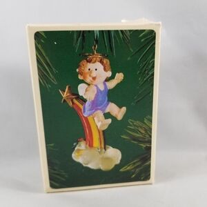 Hallmark Keepsake Ornament Rainbow Angel Vintage 1983 Cloud Cherub Christmas